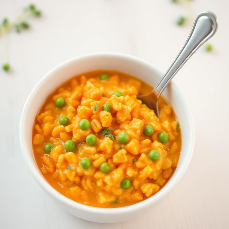 Risoto de cenoura e ervilha